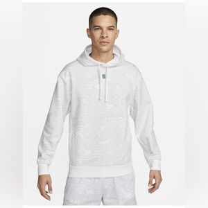 NikeCourt Heritage Men's Dri-FIT Fleece Tennis Hoodie White 3XL